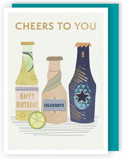 Contemporary Cheers To You Happy Sips Galore! Birthday Card
