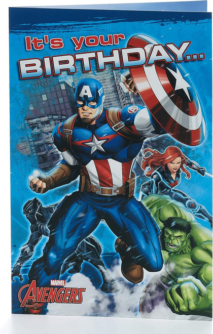 Avengers Marvel Design Pop-Up Birthday Boy Card 
