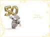 Bear With Balloons 3D Photo Finish Keepsake 50th Birthday Card