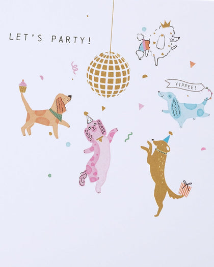 Party Dogs & Cats Design Birthday Card
