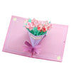 Elegant Carnations Bouquet 3D Pop Up Greeting Card - Wedding Birthday Mother's Day Anniversary