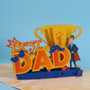 Best Dad Trophy 3D Pop Up Father's Day Card - Dad Birthday