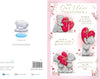 Bears With Big Red Heart For the One I Love Valentine's Day Card With Paper Insert