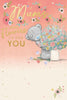 Bear With Vase Of Flowers Mum I'd Pick You Mother's Day Card