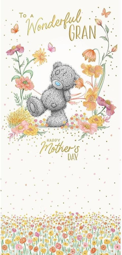 Bear Walking In Flowers Gran Mother's Day Card