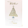 For Mother Traditional Nice Words Gold Xmax Tree Design Christmas Card