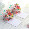 Half‑Masked Floral Bloom 3D Pop Up Greeting Card