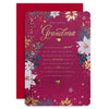 Traditional Winter Florals Design Lovely Grandma Christmas Card