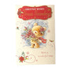 Great Grandma Teddy and Festive Flowers Christmas Card