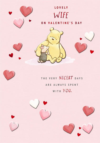 Disney Winnie The Pooh Wife Valentine's Day Card