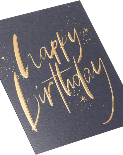 Black & Gold Design Birthday Card