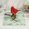 Red Cardinal Charm 3D Pop Up Greeting Card