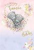 Bears Snuggling Fiancée Birthday Card