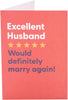 Funny Review Design Husband Anniversary Card