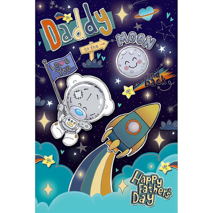 Bear In Space Suit Daddy Father's Day Card