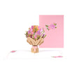 Bouquet of Pink Carnation 3D Pop Up Greeting Card - Mother's Day Anniversary Birthday