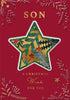 Star Design Son Christmas Card