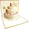 Golden Fruit Cake Design 3D Pop Up Birthday Card