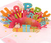 Joyful Birds & Blooms Customizable 3D Pop Up Anniversary Card