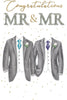 Congratulations Mr & Mr Wedding Day Card