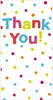 Pack of 48 Glitter Finished Thank You Cards with Spots