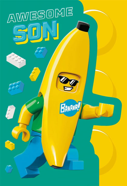 Lego Banana Building Block Son Birthday Card