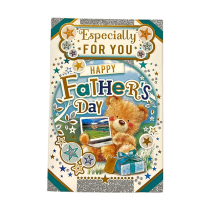 Especially For You Teddy With Laptop Design Father's Day Card