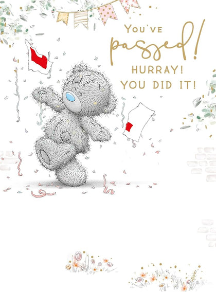 Bear And Ripped L Plate Driving Test Passed Congratulations Card