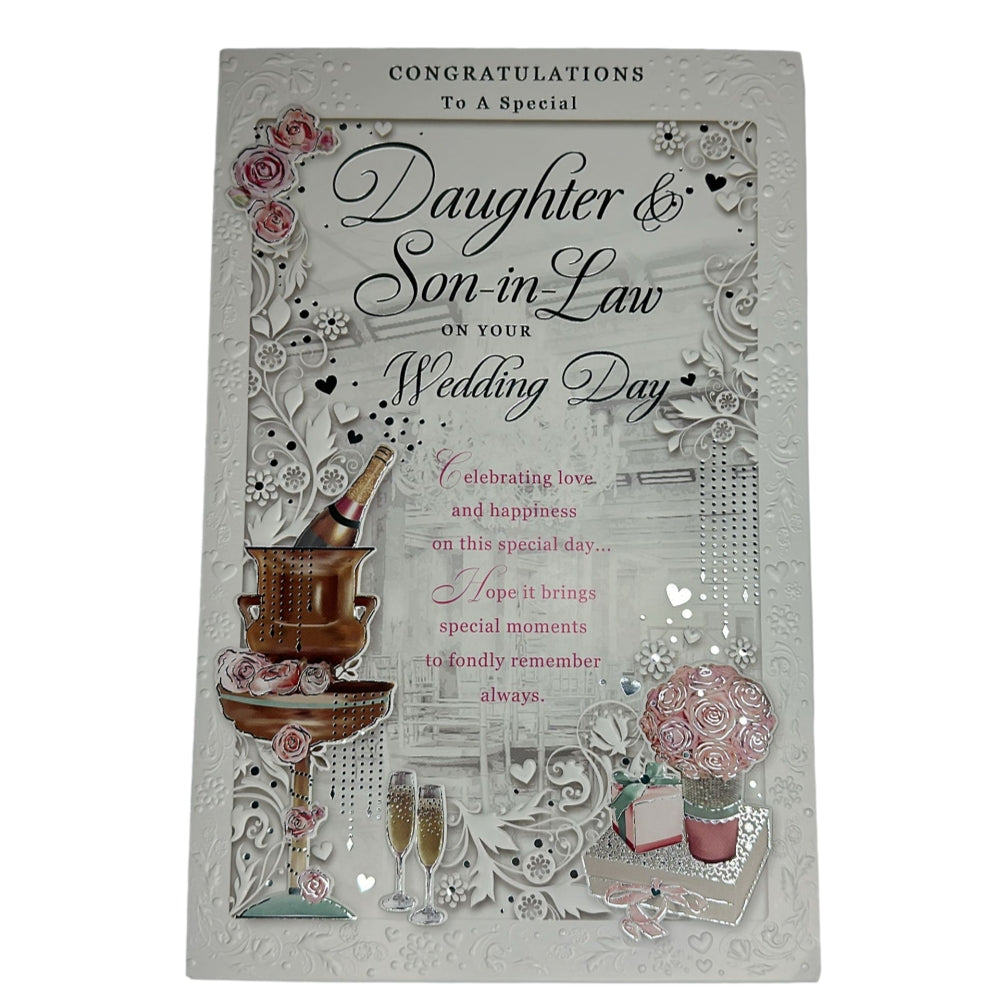 Congratulations To Daughter Son In Law Wedding Day Opacity Card congratulations-to-daughter-son-in-law-wedding-day-opacity-card