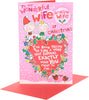 Wigwam Characters Wonderful Wife Christmas Card with Badge