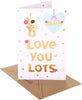 Boofle Holding a Single Flower Mam Birthday Card