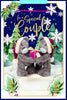 Bears Holding Gift Special Couple 3D Christmas Keepsake Card
