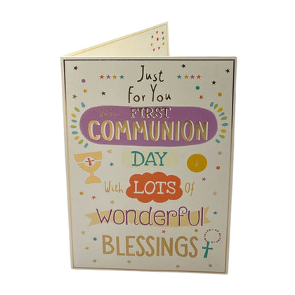 On Your First Communion Wonderful Blessings Religious Card