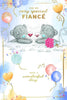 Bears Sat At Table With Wine Glasses Special Fiance Birthday Card