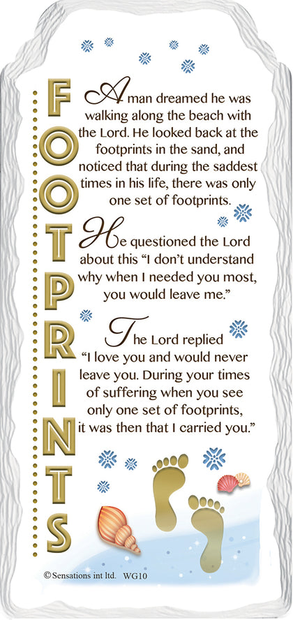 Footprints Sentimental Handcrafted Ceramic Plaque