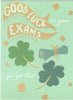 Four Leaf Clover Design Good Luck In Your Exams Card