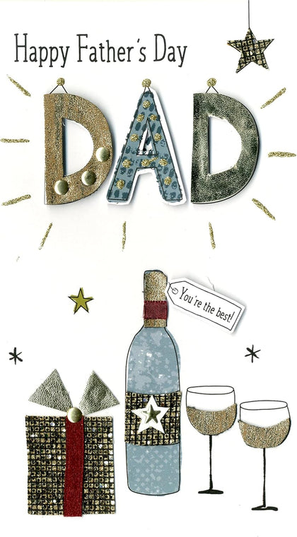 You're The Best Dad Embellished Hand-finished Father's Day Card