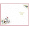 Bear Holding Mini Reindeer Brother Christmas Card