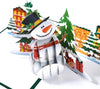 Snowman & Winter Village 3D Pop Up Christmas Card