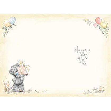 Bear On Steps Lots of Love Birthday Card