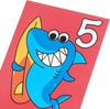 Shark Design 5th Birthday Card
