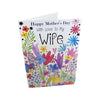 To My Wife Painting of Flowers Design Mother's Day Card