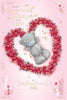 Bear Lying In Heart Shape Of Flower Special Person In My Life Valentine's Day Card