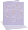 Wreath with Cross Design Communion Congratulations Card