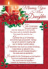 Missing You So Much Daughter Christmas Graveside Keepsake Card