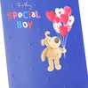 Boofle With Heart Balloons for Special Boy Valentine's Day Card