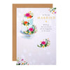 Cake & Flowers Design Wedding Congratulations Card