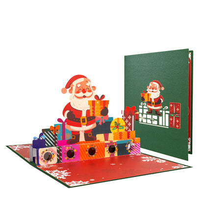 Merry Santa Christmas Money Gift Pop Up Card