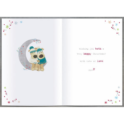 Boofles Sitting On Moon Brother and His Girlfriend Christmas Card