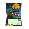 Santa Driving a Red Car Festive 3D Pop Up Christmas Card